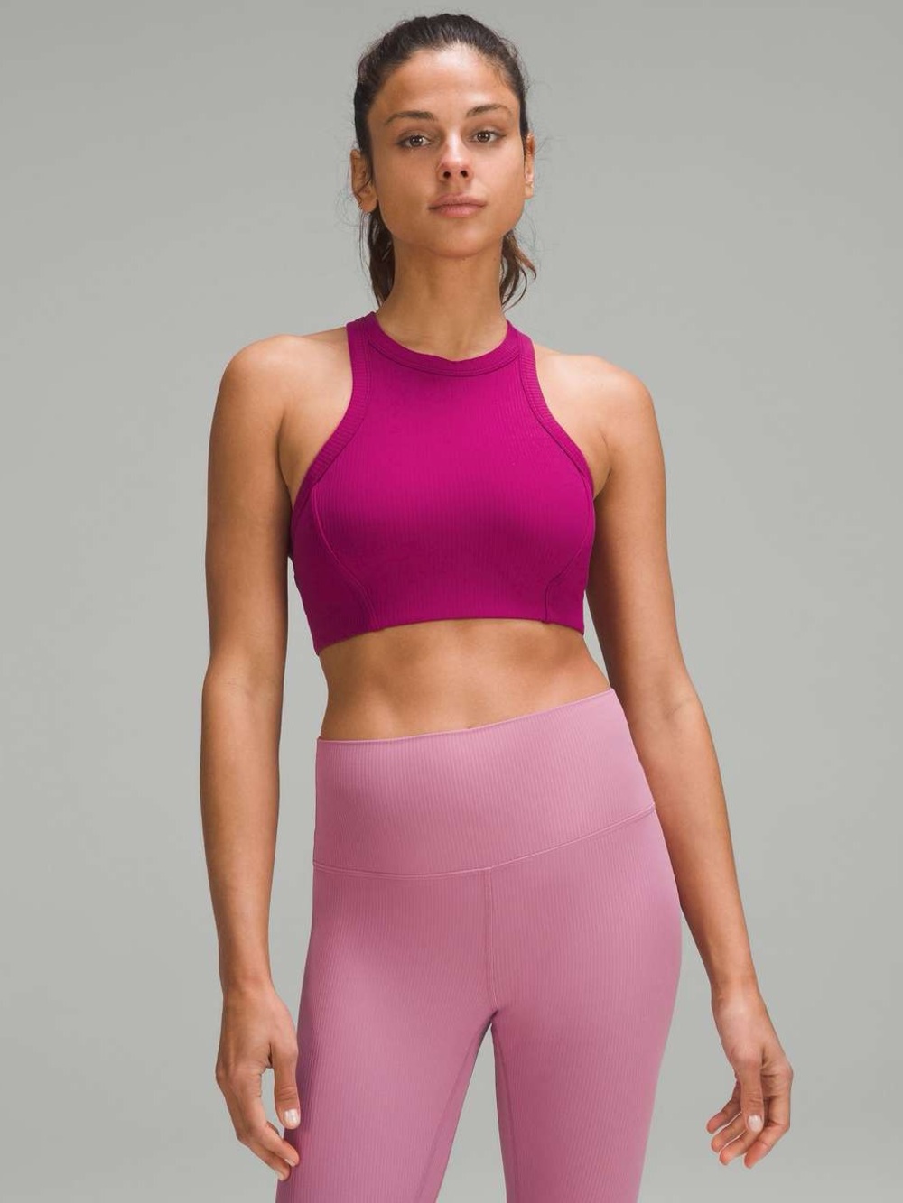 Lululemon Ribbed Nulu High-Neck Yoga Bra *Light Support, B/C Cup